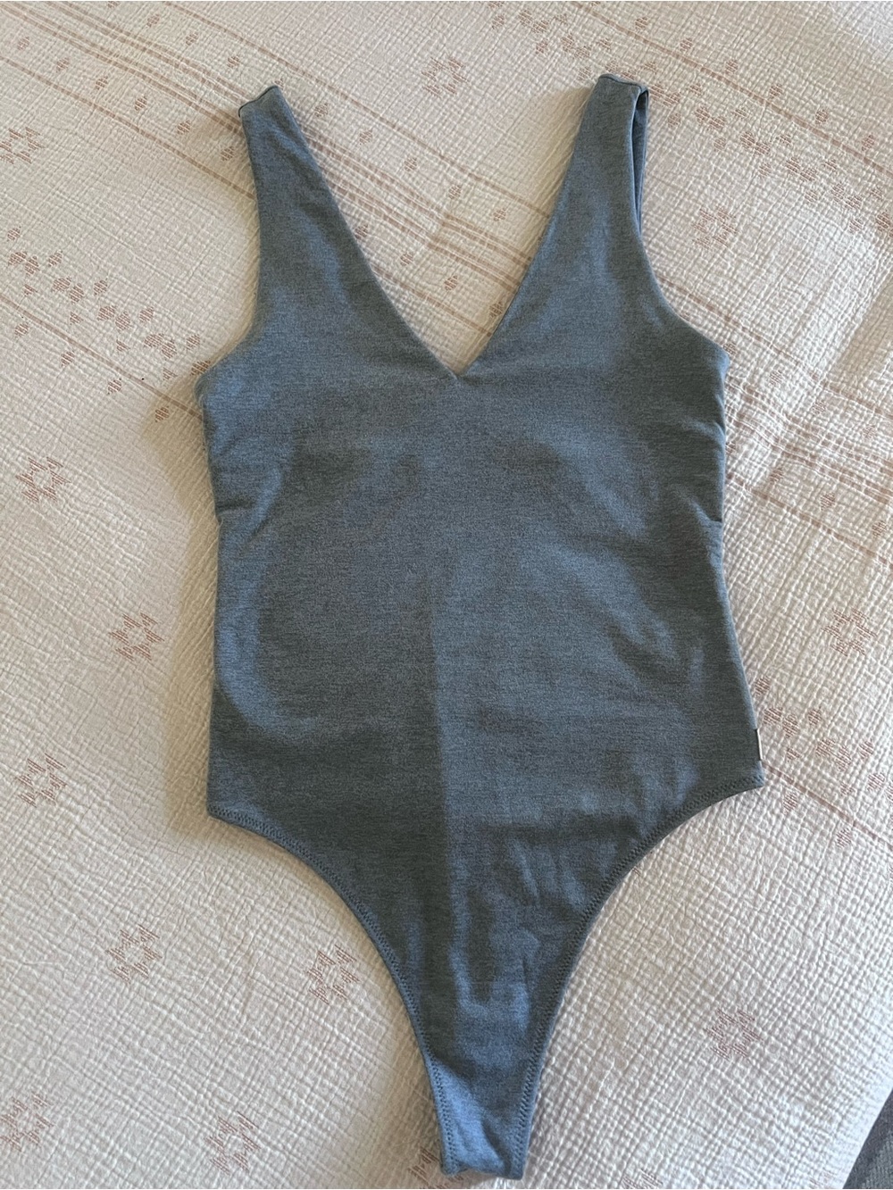 Vuori V-Neck Steel Blue Bodysuit sz S